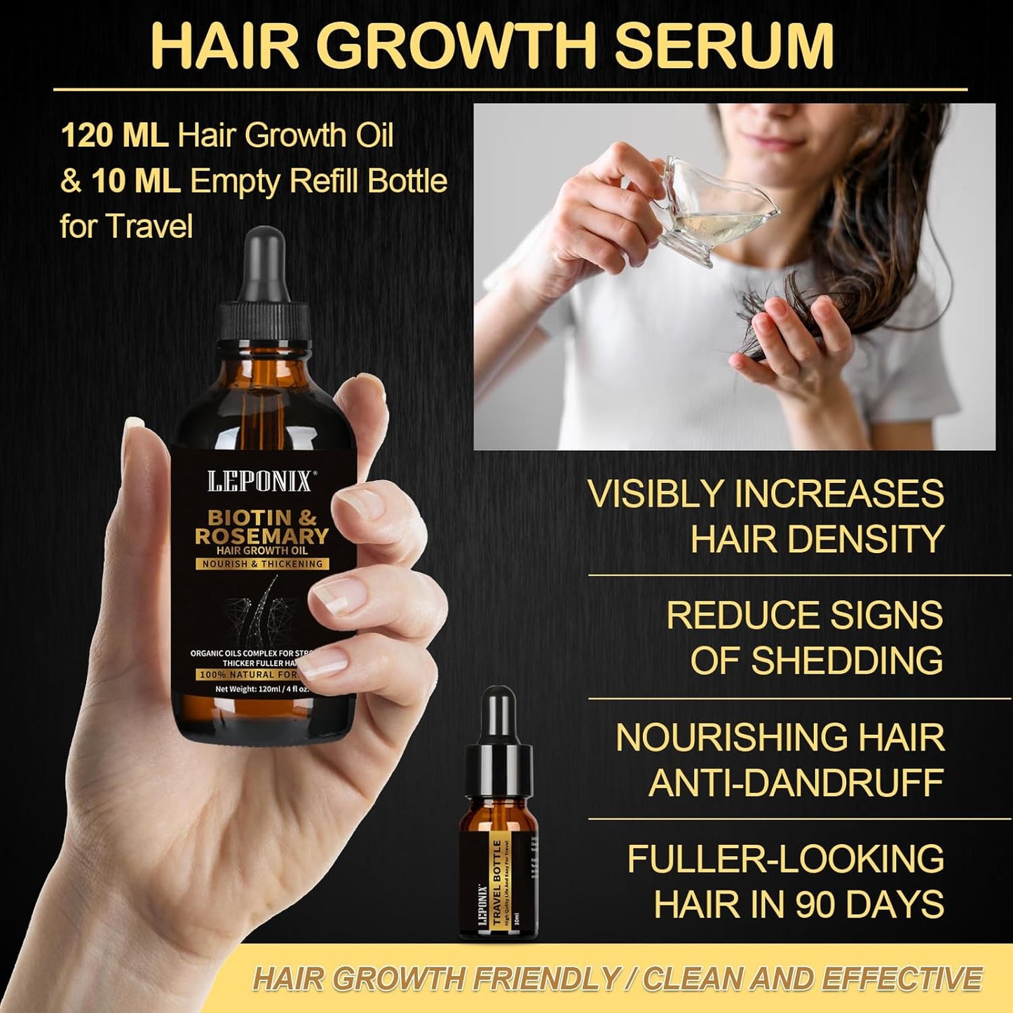 Hair growth kit 120 ml Rosemary oil