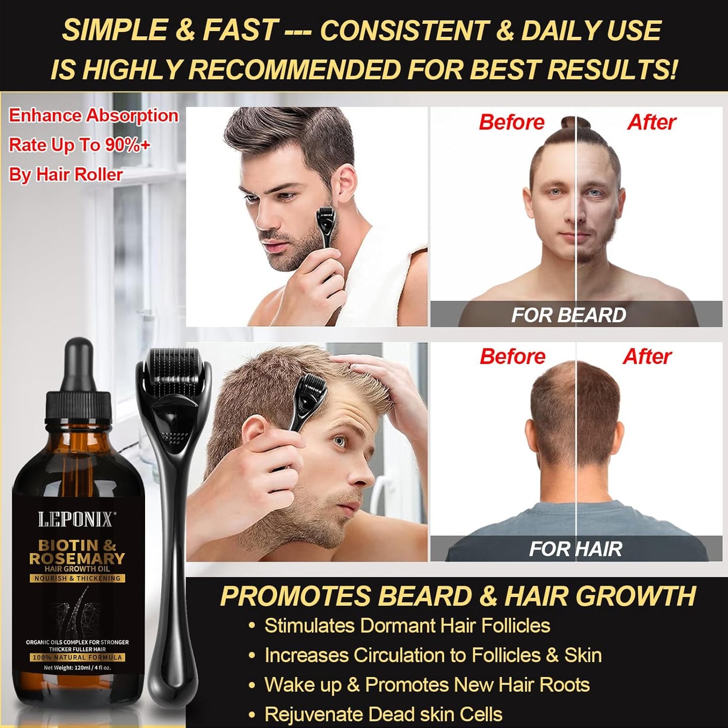 Hair growth kit 120 ml Rosemary oil