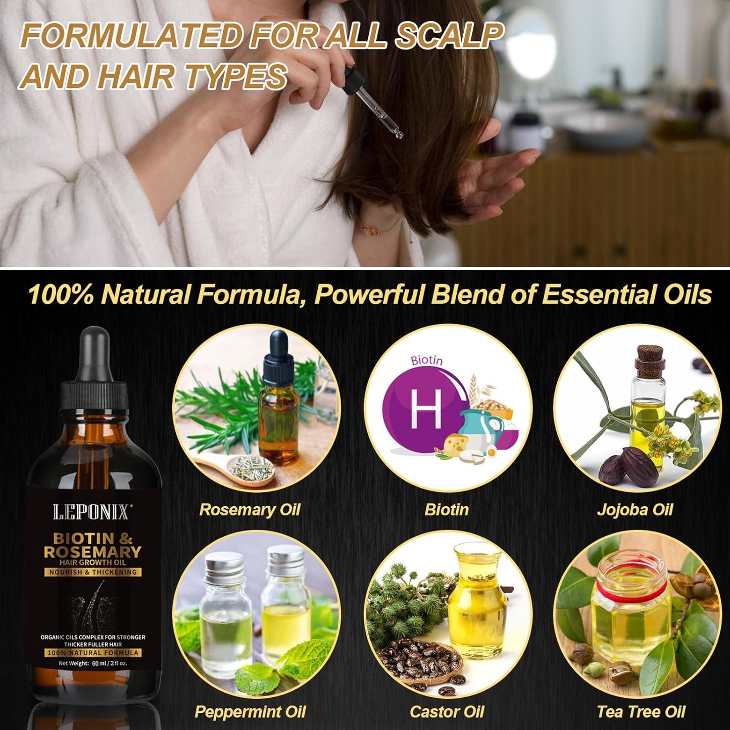 Rosemary oil 100 ml  & Derma Roller